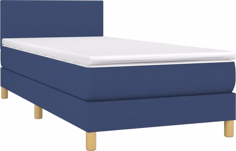Giroletto a Molle con Materasso Blu 100x200 cm in Tessuto