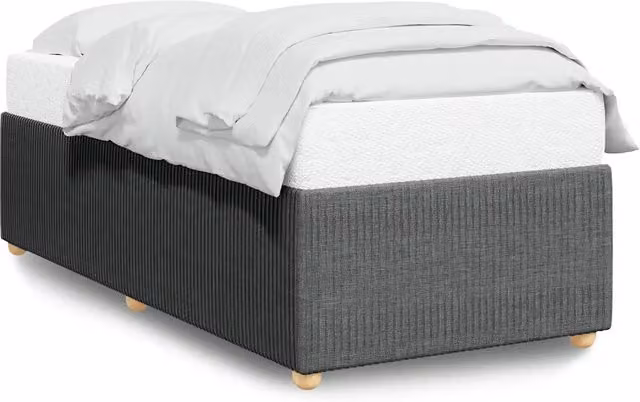 Letto singolo | Letto per adulti | Giroletto senza Materasso Grigio Scuro 90x200 cm Tessuto