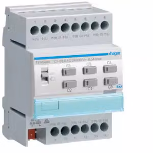 Attuatore di riscaldamento KNX a 6 pieghe con controllore 24/230V - Servoazionamento KNX per automazione domestica TYM646R