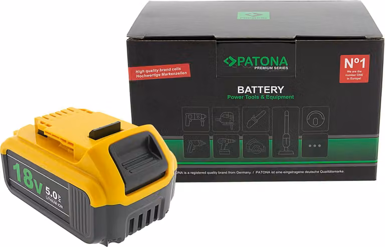 PATONA Batteria premium per DeWalt DCB184 18V XR 5,0Ah