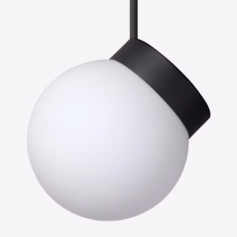 Lampada a sospensione LUCIS POLARIS ZTR 8,3 W LED 4000 K, vetro nero opalino ZTR.L2.200.45