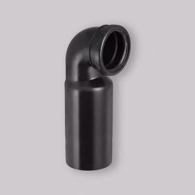 CURVA DI SCARICO WC 90° PROLUNGATA PER WC SOSPESO Ø90 mm