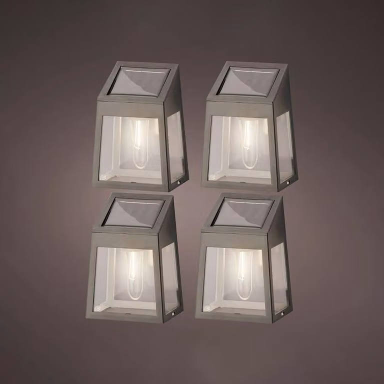 Set di 4 luci da parete a led solare 898174