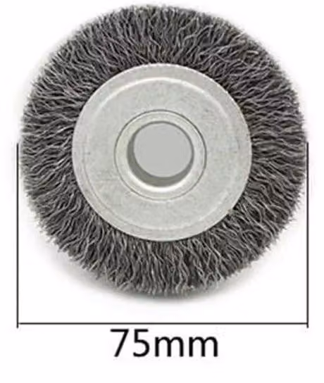 Spazzola rotante circolare da 75 x 13 mm per la pulizia dalla ruggine e la sabbiatura
