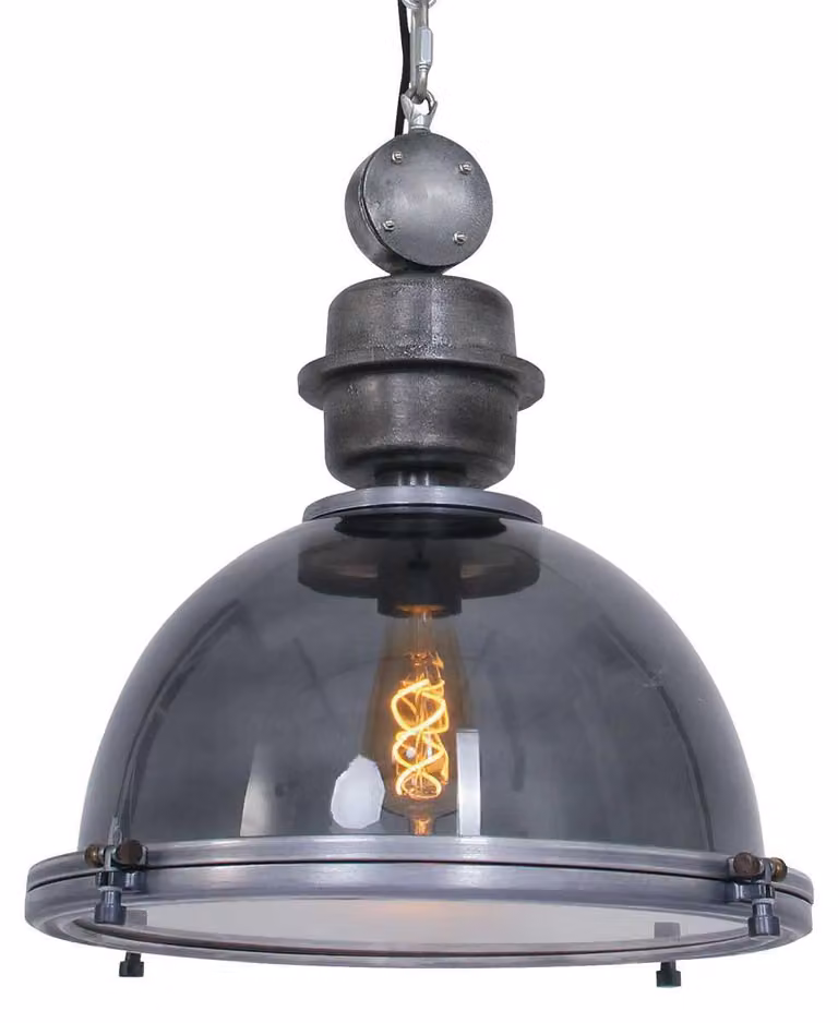 Lampada a sospensione - trasparente - Bikkel - vetro metallo - Ø 45cm - E27 - 1452GR - Steinhauer