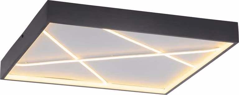 JUST LIGHT MIKADO Lampada da soffitto a LED, luce bianca calda, dimmerabile, 42 W, nera, 14093-18