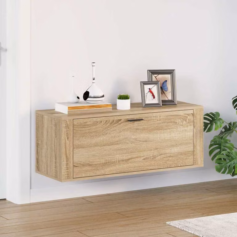 vidaXL Scarpiera a Muro Rovere Sonoma 100x35x38cm in Legno Multistrato