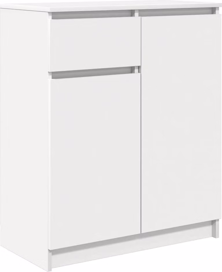Credenza con Cassetto Bianco 71x35x84 cm in Legno Multistrato