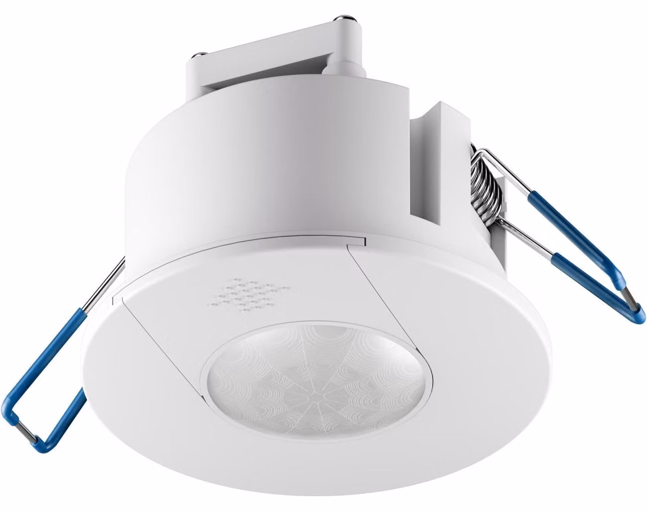 Rilevatore di movimento Compact, bianco, per installazione a incasso a soffitto, rilevamento a 360°, portata 8 m, per interni (IP20), compatibile con LED