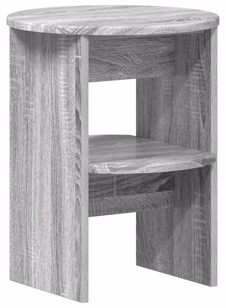 Mobile laterale Sonoma grigia Ø40 x 50 cm Legno ingegnerizzato