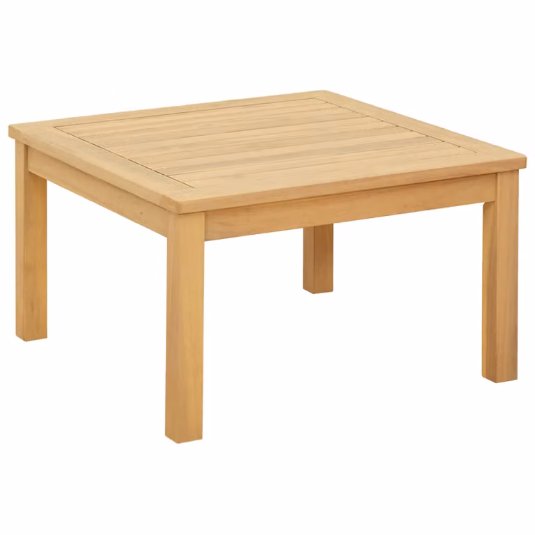Tavolino da salotto vidaXL in legno di acacia color marrone e beige, L 60 x P 60 x H 36 cm