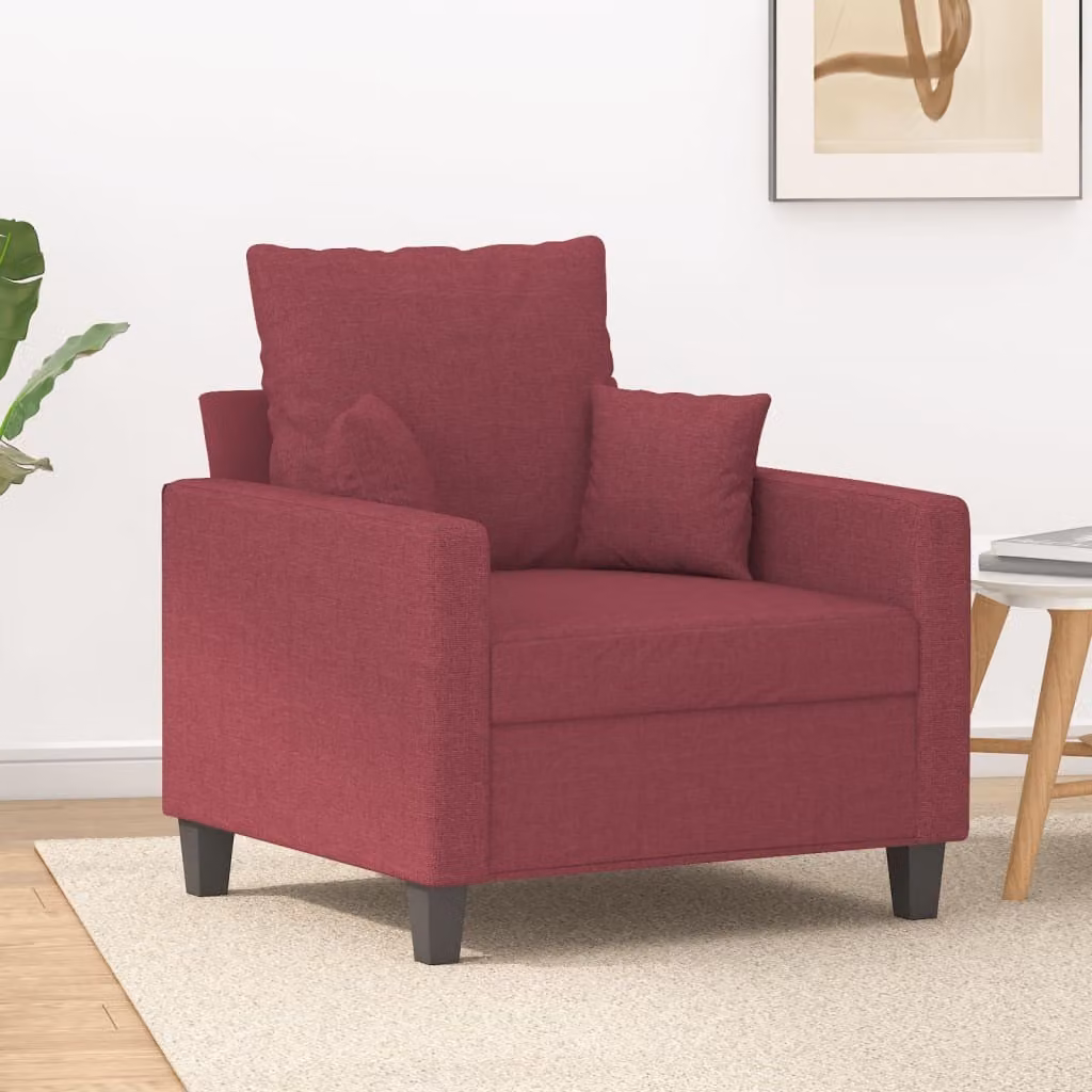 Maison Exclusive - Poltrona color vino, 60 cm, rivestita in tessuto