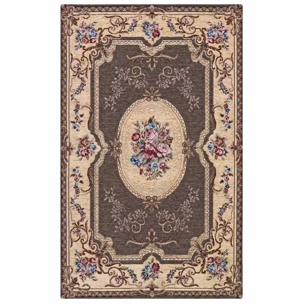 Tappeto Aubusson Pierre Tappeti stile orientale classico in ciniglia multicolore marrone, lavabile e antiscivolo, L: 200 cm x P: 280 cm – 2