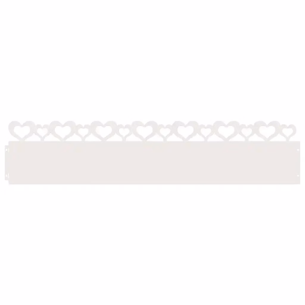 Set di 30 bordure per prato vidaXL in acciaio bianco, L/P/H: 103 x 0,05 x 22 cm – 2