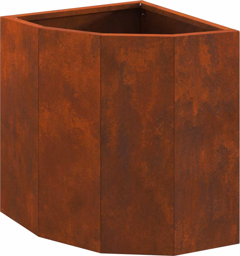 Vaso d'angolo Ruggine 30 x 30 x 35 cm acciaio corten