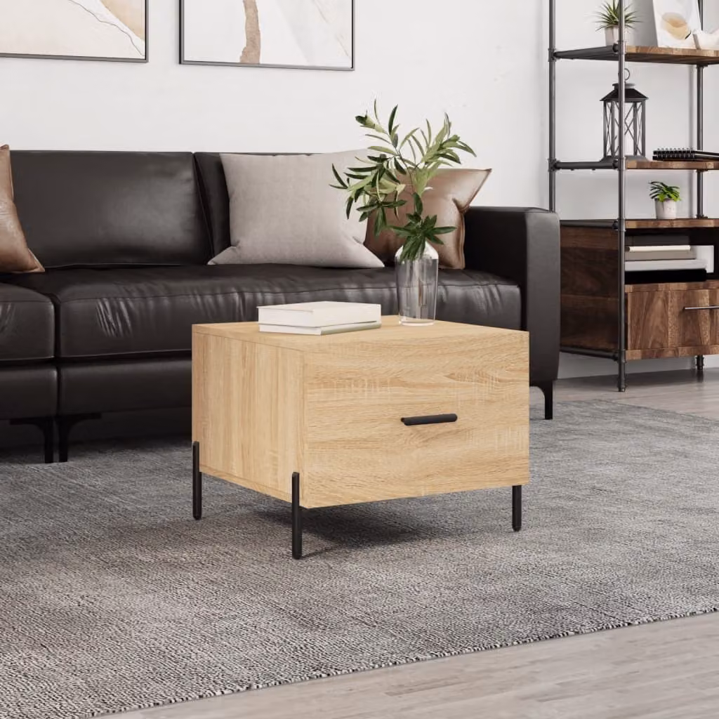 Maison Exclusive - Tavolino Sonoma in rovere 50x50x40 cm Materiale ligneo