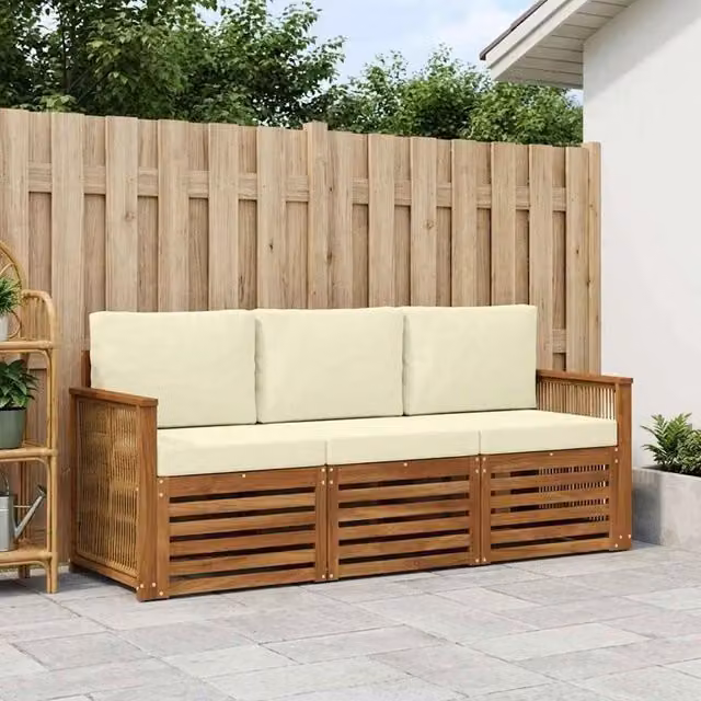 Set divani 3 pz Legno di Acacia Massello 3383966
