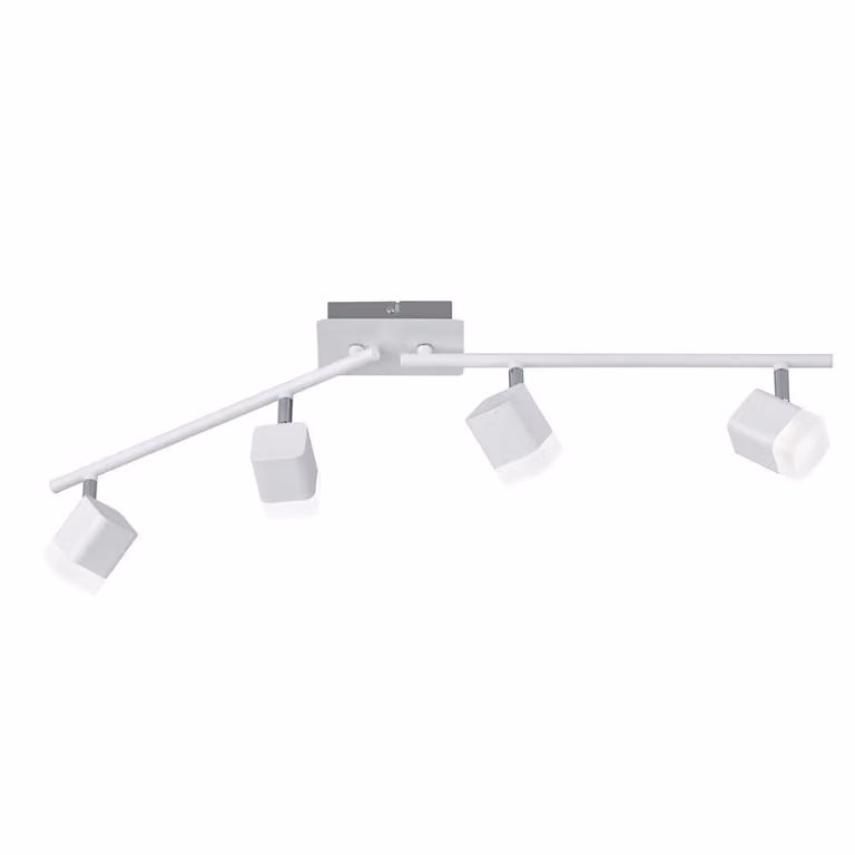 Plafoniera LED - bianca - 4 luci - L 78 cm
