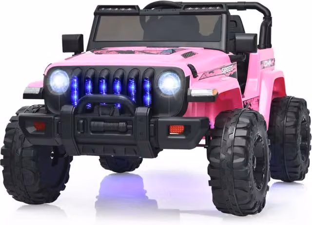 Auto elettrica Volkswagen per bambini con telecomando parentale 2.4G, musica e luci, colore rosa, L 95 x P 56 x H 47 cm – 1