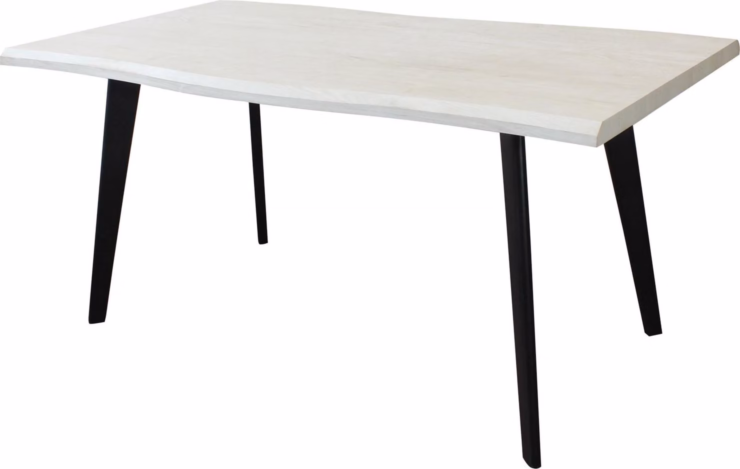 Milani Home - tavolo da pranzo fisso 160 x 90 x 75 cm, bianco, piano in melaminico