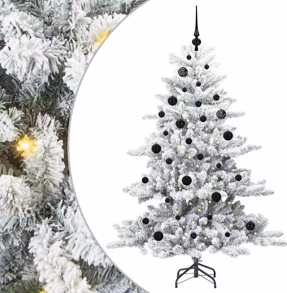 Albero di Natale Artificiale con Rami Pieghevoli Bianco 150 cm