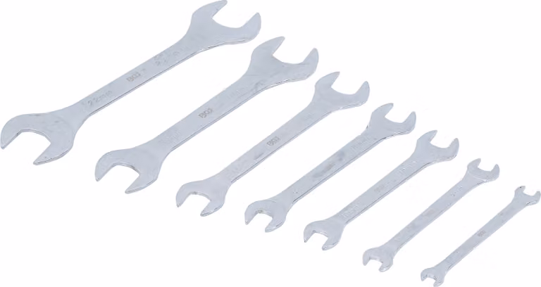 BGS 9019 | Set di chiavi aperte doppie | extra piatte | SW 6 - 23 mm | 7 pz.
