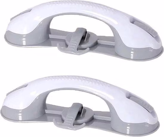 Maniglia per anziani - Supporto da parete - Supporto da bagno con ventosa - Supporto per vasca da bagno per bambini e anziani - Nero - Grigio