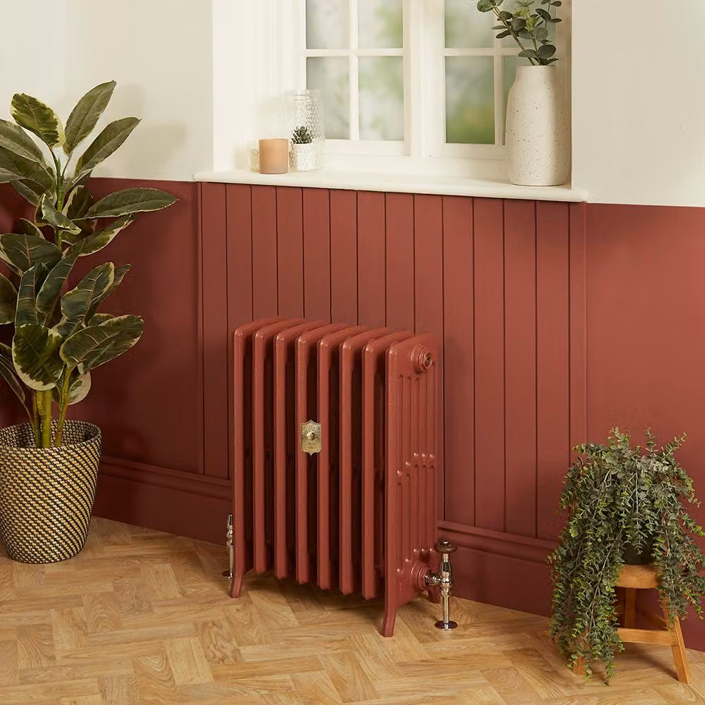 Radiatore Tradizionale in Ghisa a 6 Colonne Alto 660mm - Finitura Rosso Mattone Eating Room Red di Farrow & Ball - Isabel