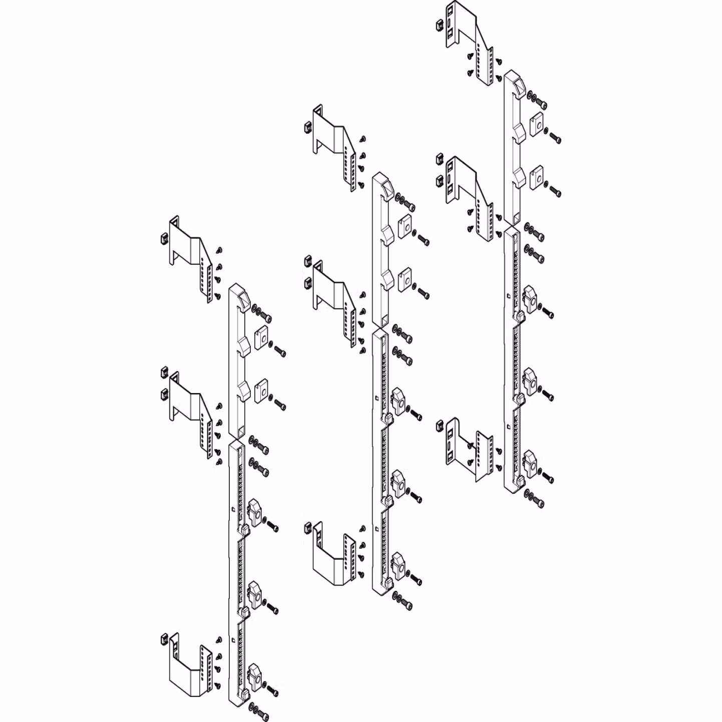 Modulo barra collettrice ABN piatto 3-4FB/8RE 185 mm per CU 40x10 - 60x10 mm, 5 poli, EBM 150 mm MFS48905