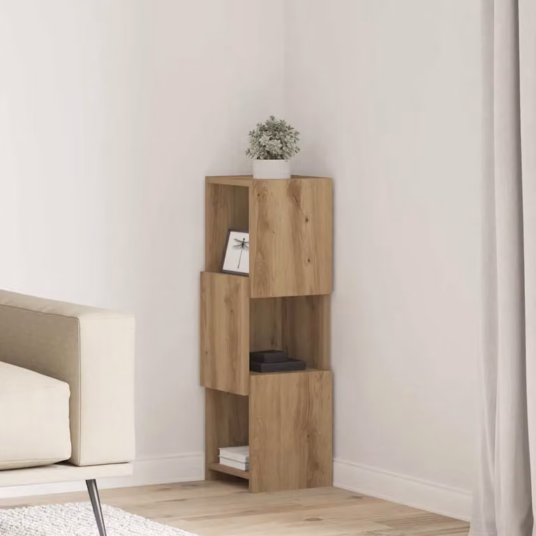 Mobile angolare vidaXL in legno ingegnerizzato marrone per soggiorno L/P/H: 25,5 x 25 x 80 cm