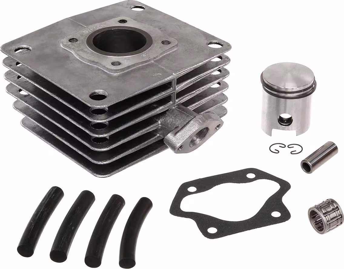 Set: cilindro a 4 canali + pistone + cuscinetto ad ago, 60 ccm - per Simson S51, KR51/2 Schwalbe, SR50