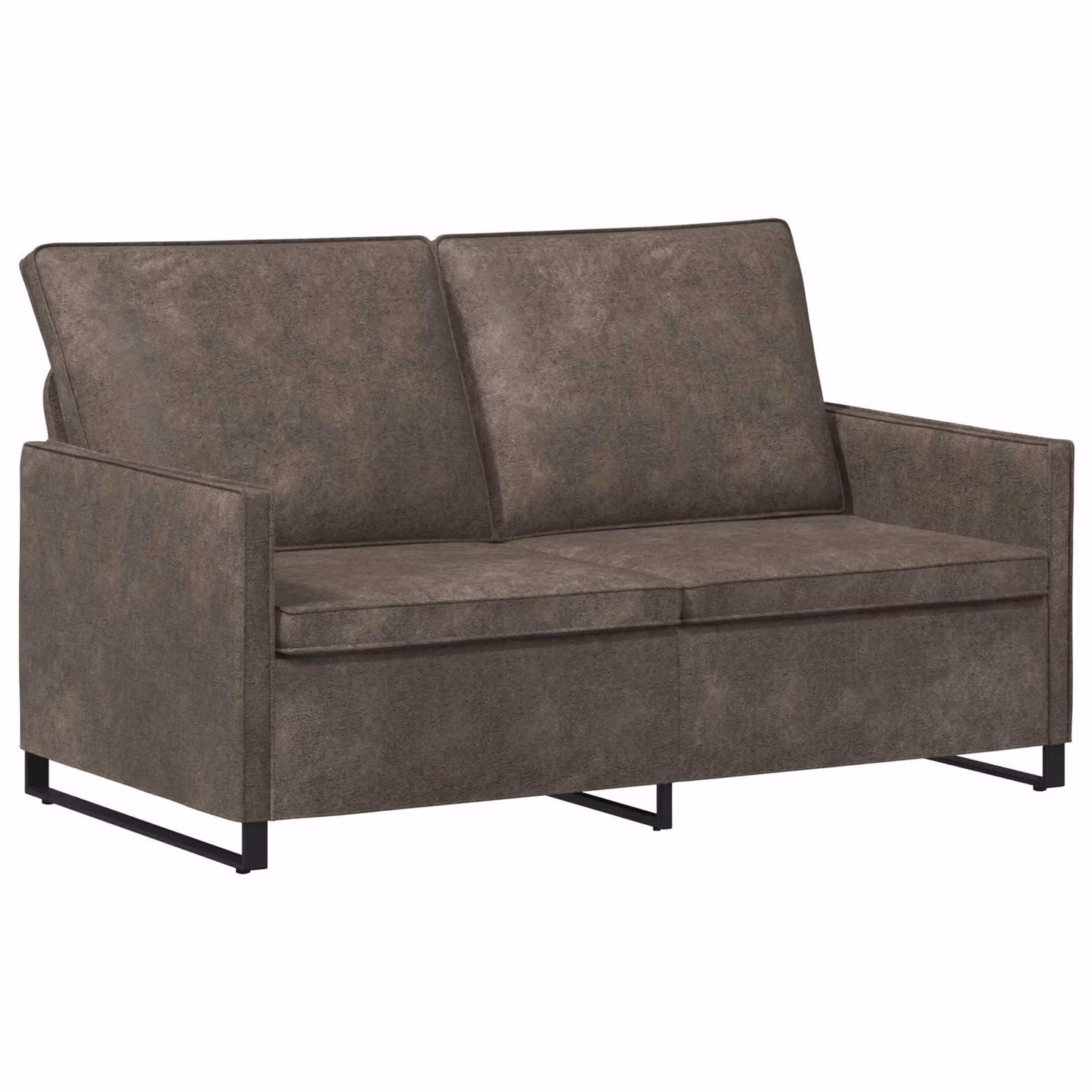 vidaXL Divano a 2 posti moderno in tessuto grigio con poggiatesta regolabile L: 150 cm, P: 81 cm, H: 82 cm
