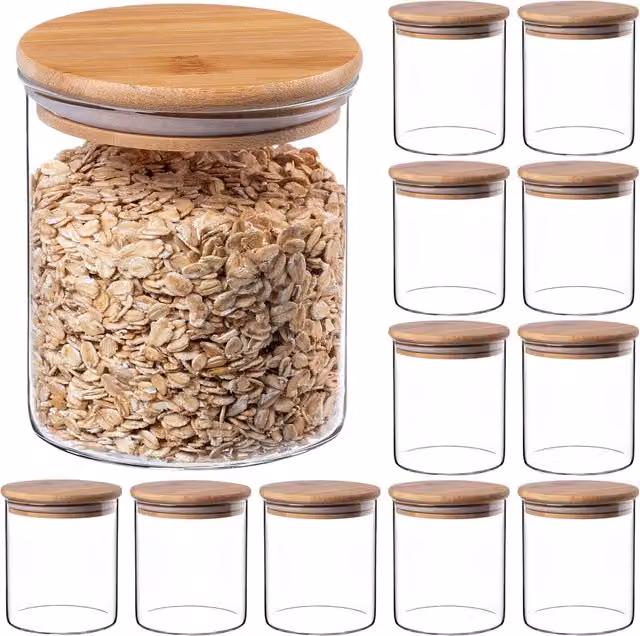 Contenitore per alimenti KADAX, barattolo in vetro per pasta e spezie con coperchio, 800 ml