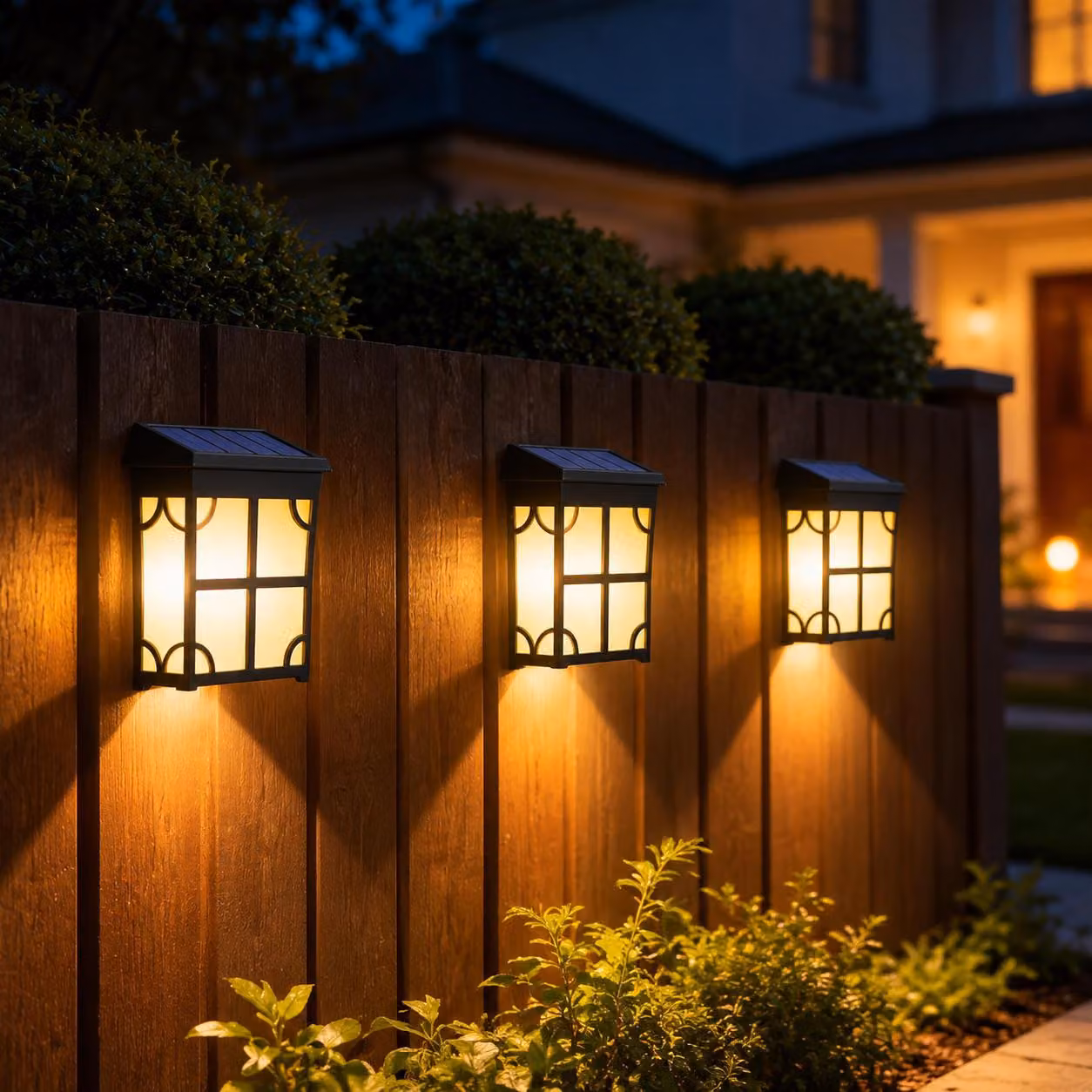 INF Lampada da Parete Solare Retrò - Luce Calda e RGB, IP65 Impermeabile