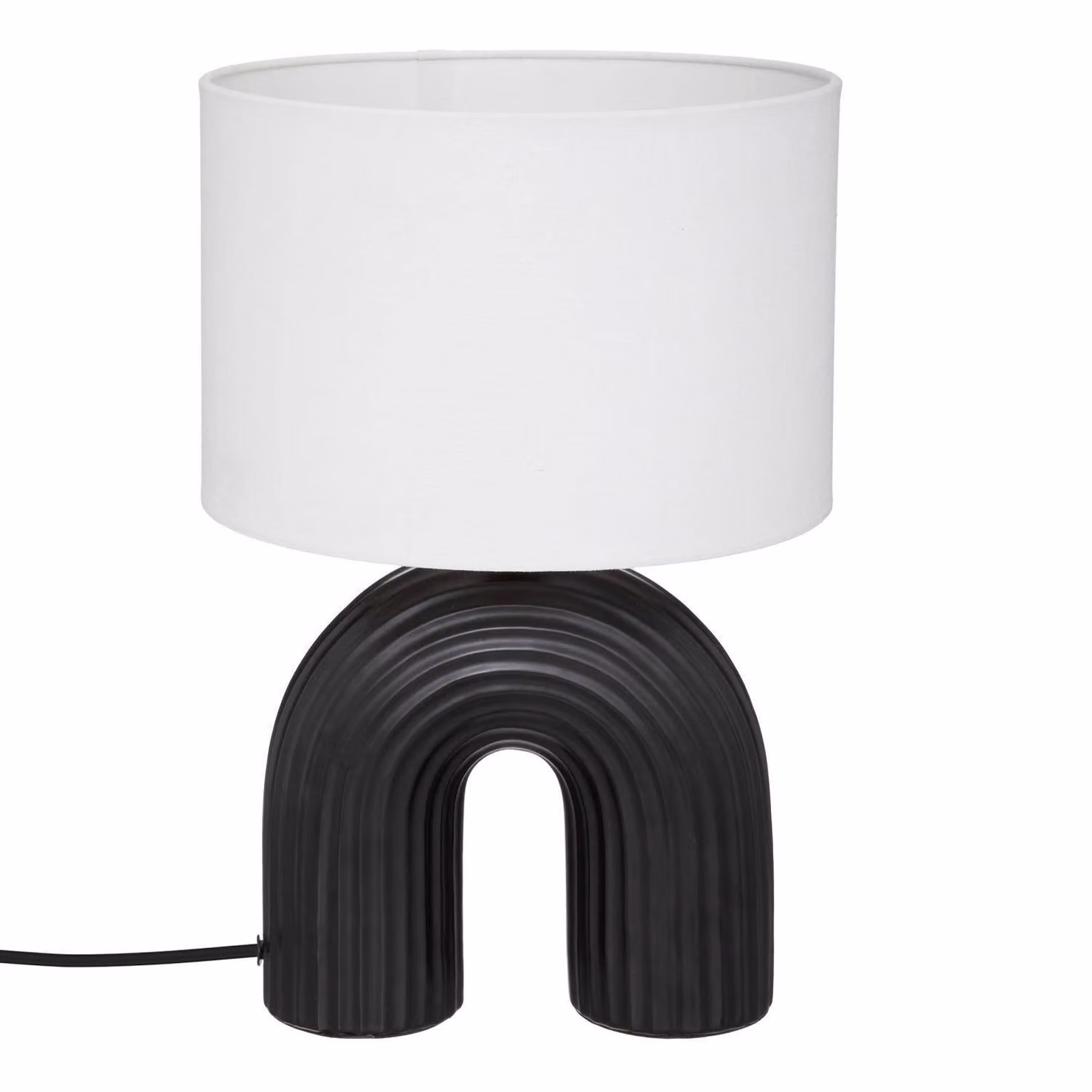 Lampada con paralume Eidel e base in Vetroceramica, 40,5 cm