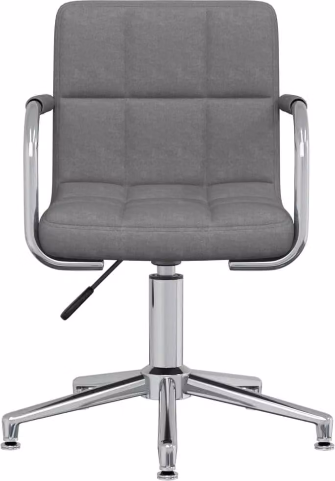 vidaXL Sedia da pranzo girevole in tessuto grigio chiaro