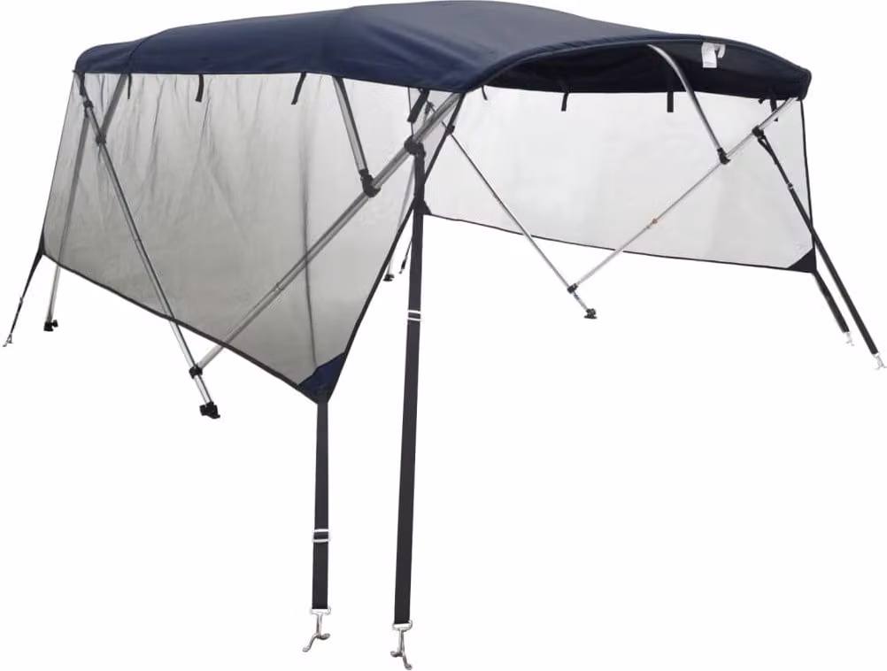 Bimini di Prua Pareti Laterali Rete 3 Archi 183x(170-182)x137cm