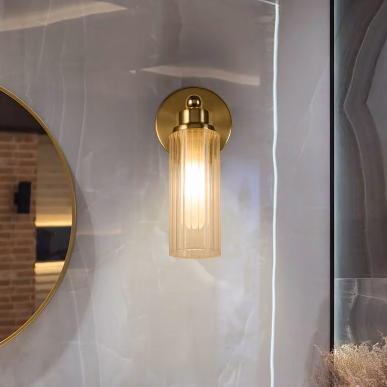 Searchlight Applique da parete Imperial, dimmerabile, Ottone / Oro, Bagno, Metallo, Applique