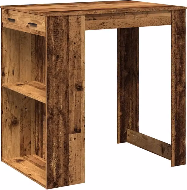 Tavolo da Bar Legno Antico 102x70x103,5 cm in in Truciolato