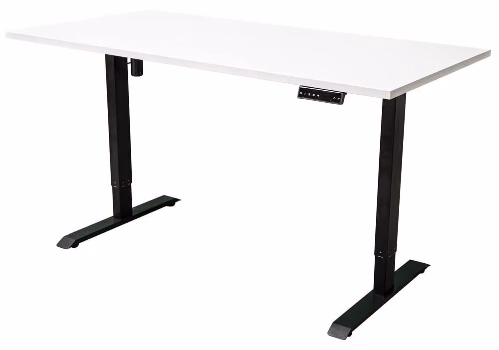 Scrivania da ufficio regolabile elettricamente - 180 x 80 cm - Nera - Con funzione di memoria