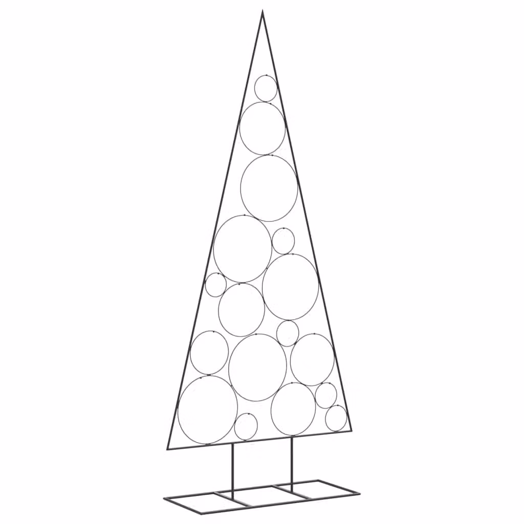 Albero di Natale in metallo per decorazioni nero 180 cm
