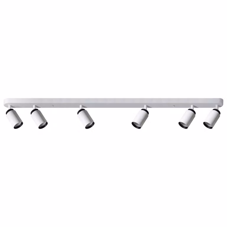 Faretto da soffitto a sei luci MALGA 6 DUO IP20 6×GU10 220–240 V bianco-nero