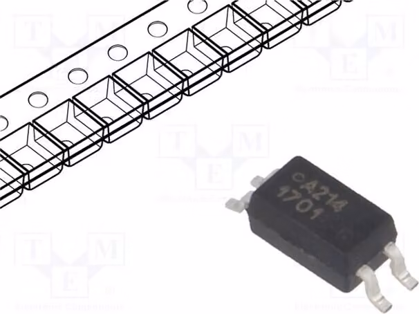 1x Optoisolatore, Canali: 1, Tecnologia SMD, Isolamento: 3kV, Tensione di uscita (Uce): 80V ACPL-214-500E, Optoisolatore - esaurito