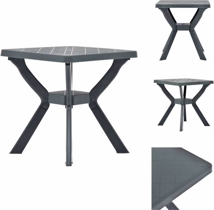 vidaXL Tavolo da bistrot verde 70x70x72 cm in plastica - Tavoli da giardino