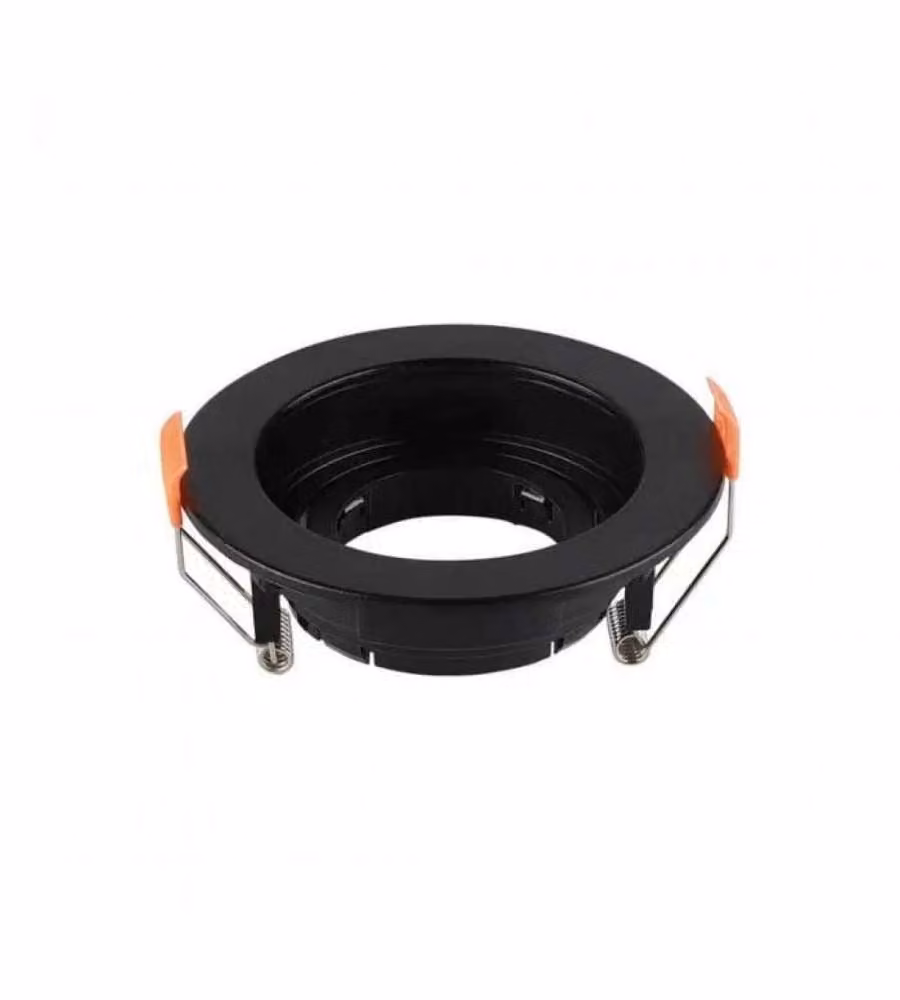 Portafaretto LED da Incasso Rotondo GU10 Colore Nero Orientabile