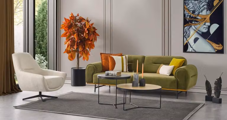 Modern Sofagarnitur 3 + 1 Sitzer Grün Couchen Design Wohnzimmer set 2tlg