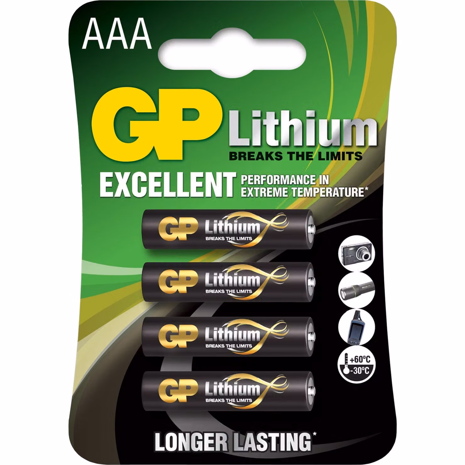GP al litio AAA da 1,5 V, pacco da 4