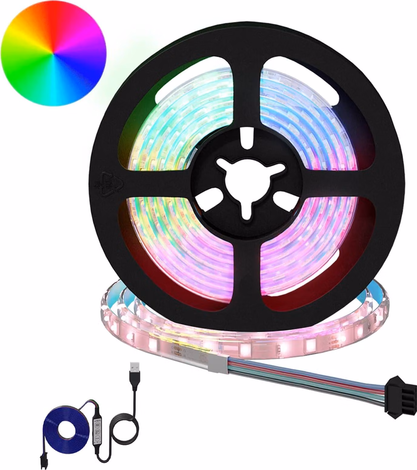 Striscia LED 2 pcs Nero e trasparente 1300 mm Rame e plastica
