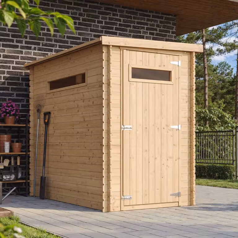 Casetta da Giardino in Legno 2,63 m², capanno da giardino per esterno con Pareti da 19 mm TIMBELA M306A+M306G