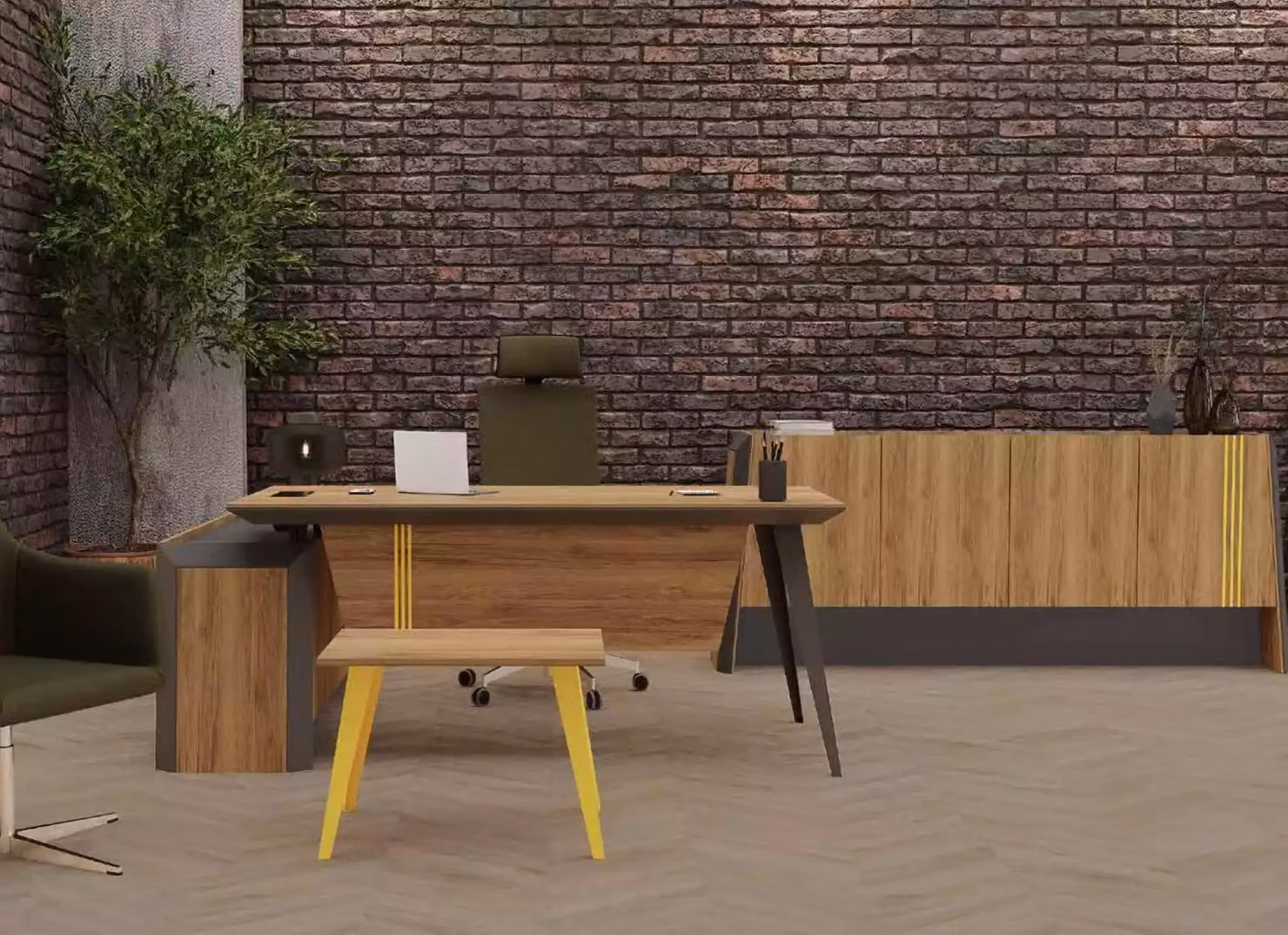 Eckschreibtisch Couchtisch Sideboard Büro Möbel Design Arbeitszimmer